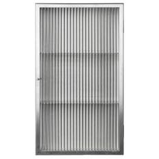 Ferm Living Haze Vægskab Ribbet Glas 35x60 Cm - Væghylder & Vægskabe Rustfrit stål - 1104272055