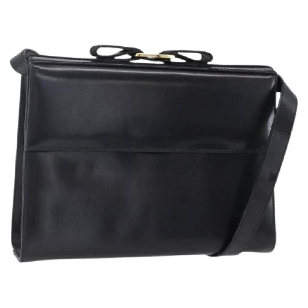 Salvatore Ferragamo Pre-owned Pre-owned Læder Crossbody Taske - Vintage - Dame - Sort - ONE SIZE - Læder