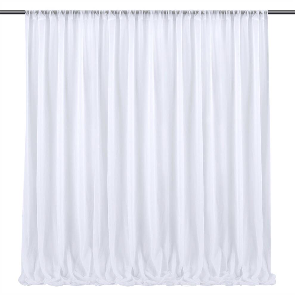 Krølfri, transparent chiffon, multifunktionel begivenhedsdekoration til hvide bryllupsgardiner, 1,5x2,5m paneler, der forbedrer dit rum, perfekt til