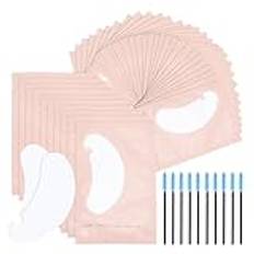 Eye Pads Ögonfransförlängning+ögonfransborste Eyelash Pads for Salon and Individual Lash Extensions by Obeyalash(40 Pairs Eyepads+Brush)