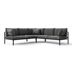 Hjørnesofa til have 2+2 grafit VELUCCI