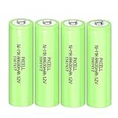 PKCELL AA-batterier, uppladdningsbart batteri, NIMH, 1,2 V, 600 mAh, för solcellslampor, leksaker, 4 stycken