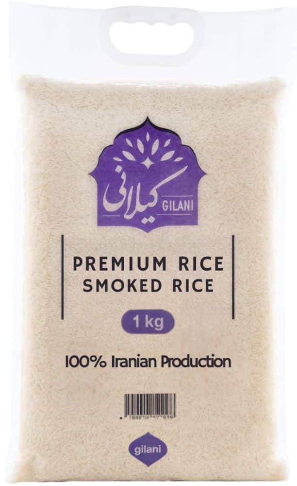 Gilani Premium persiskt vitt ris, rökt 1 kg