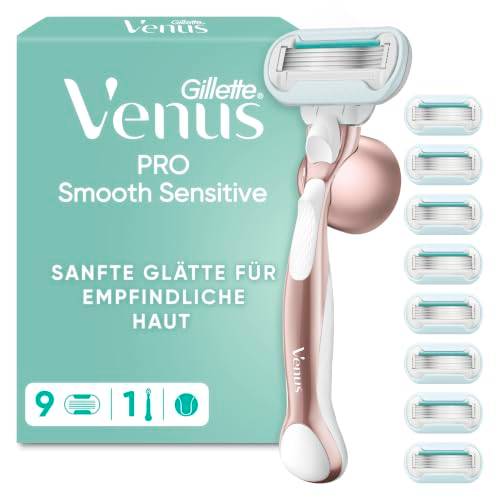 Gillette Venus Pro Smooth Sensitive Rasierer Damen, Metall, Rosegold
