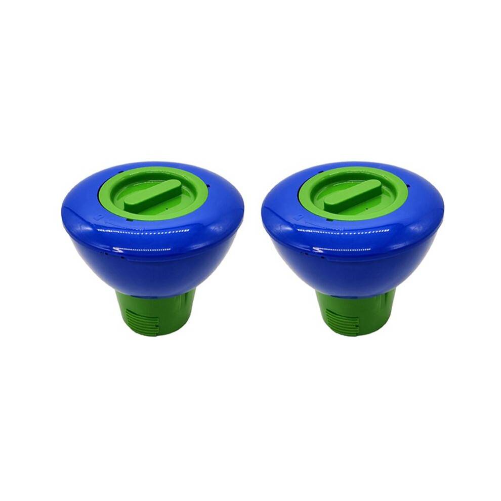2pcs 7 Inch Swimming Pool Float Chlorine/Bromine Tablet Dispenser for Pools, Spas, Hot Tubs and Fountains