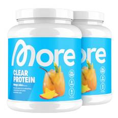 MORE Clear, Mango Juice, 2 x 600 g, Protein Drink mit Whey Isolat, clear Whey - made in Germany