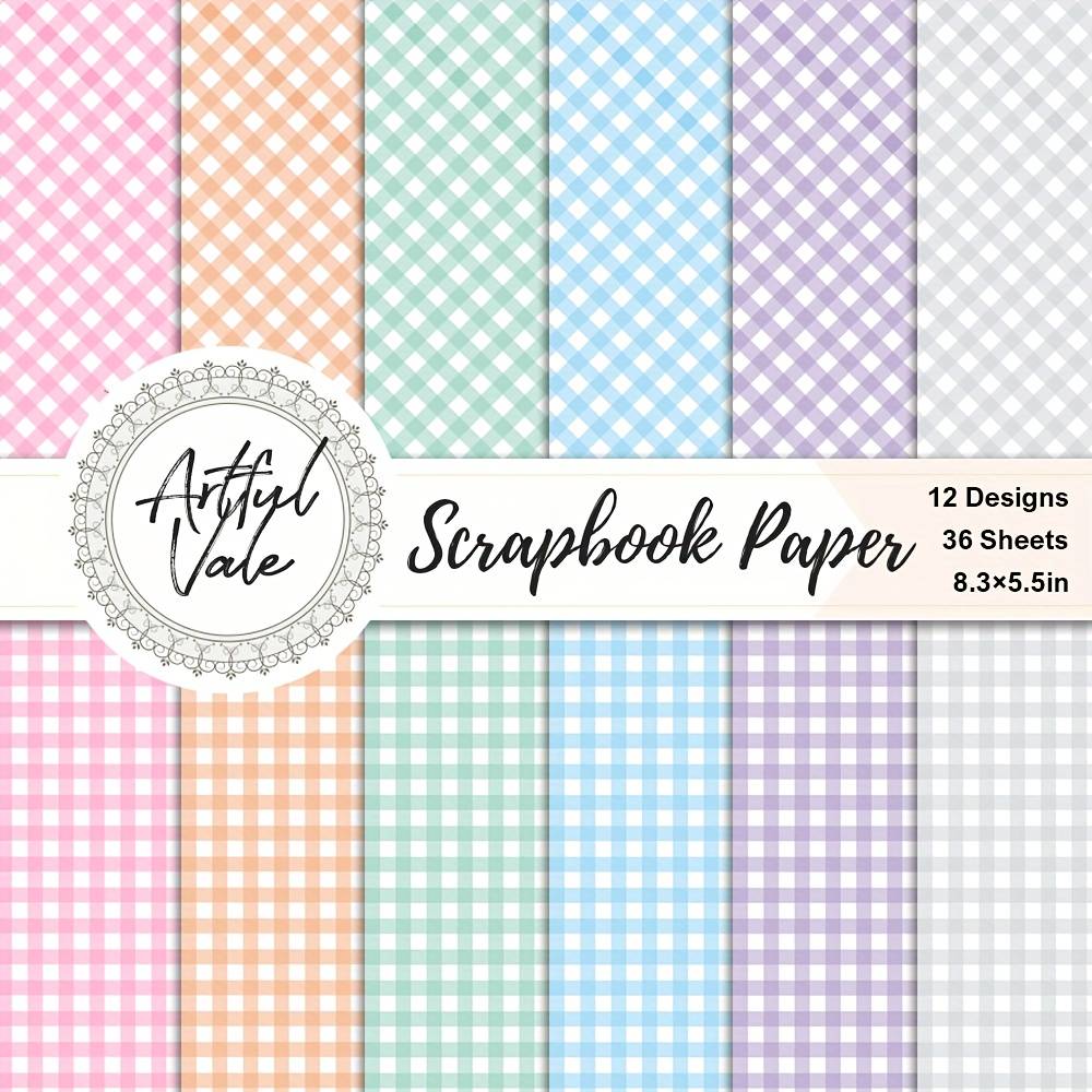 TEMU 36 Sheets A5 Paper Kit - Decorative Craft Paper For Gift Packaging, Album Planning & Aesthetic Scrapbooking Supplies - Colorful Stripes