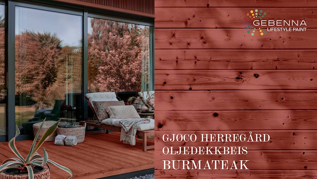 Gjøco Herregård Exclusive Oljedekkbeis: Oljetäcklasyr 6063 Burmateak 9 liter