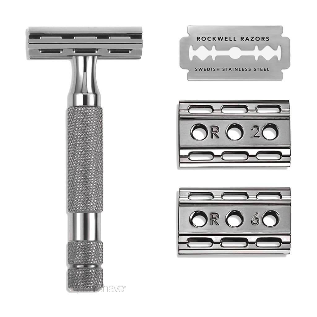 Rockwell Razors 6C Justerbar DE-Skraber, Gunmetal.