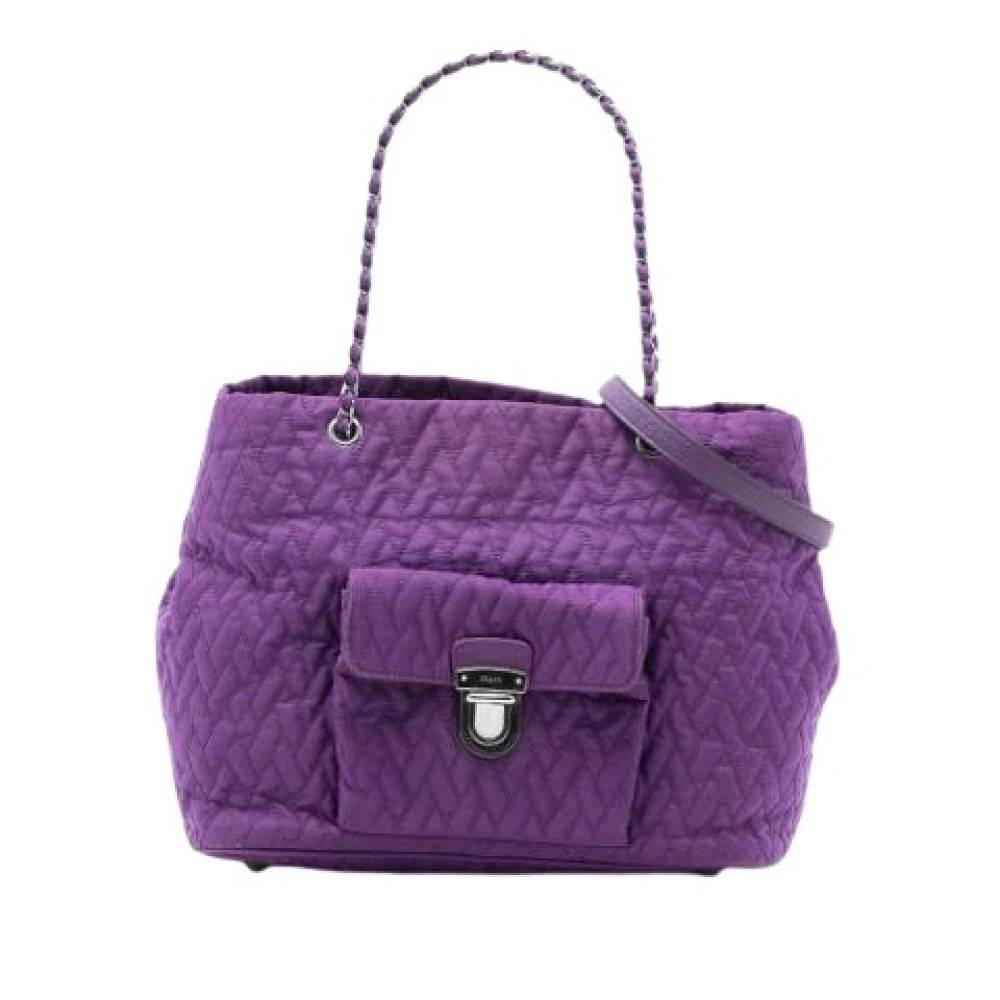 Prada Vintage Pre-owned Vintage Tote Bag - Vintage - Dame - Lilla - ONE SIZE - Nylon