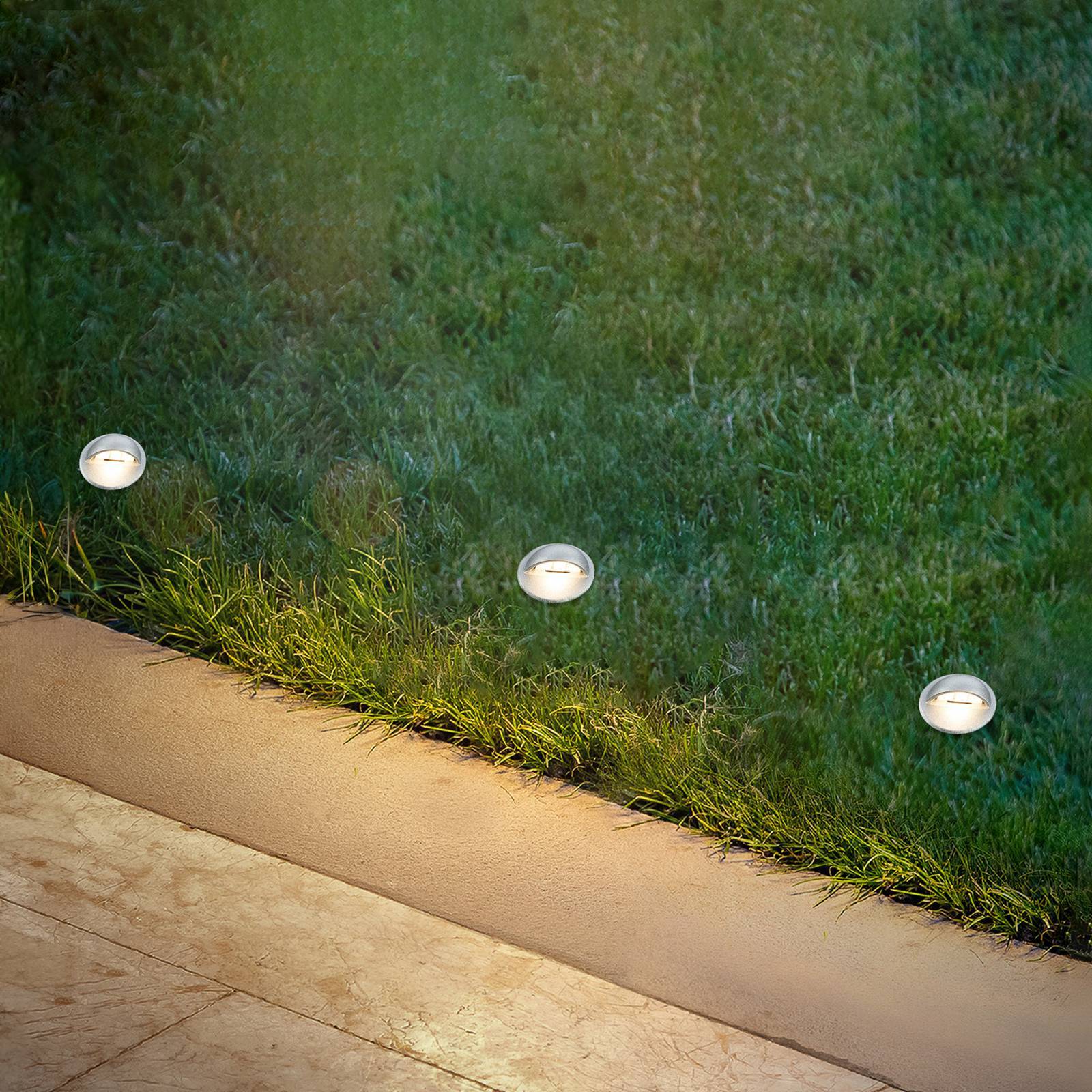 Briloner LED-inbyggnadsspot 3923034, IP65, 12 V, 3-pack, Ø 3,5 cm 3923034, Aluminium / grå / zink, Metall, Modern, LED-markspotlight