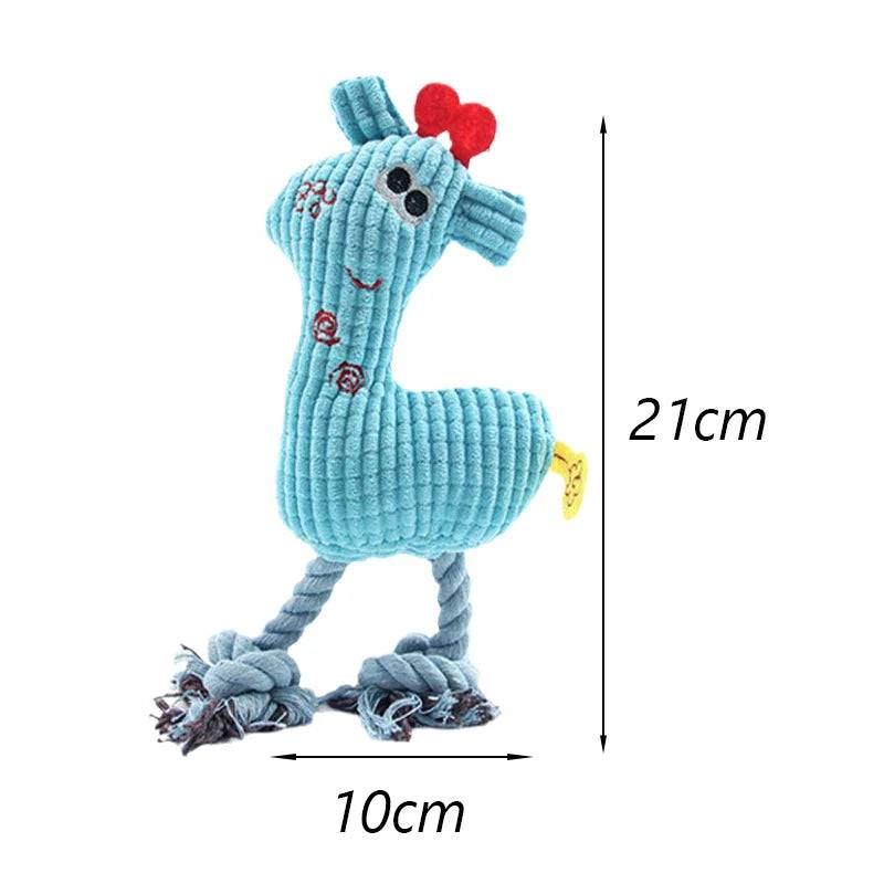 Animal Shaped Squeaky Fleece Chew Toy for Small Dogs - Blue Chick / As the pictures / SPC (As the pictures)
