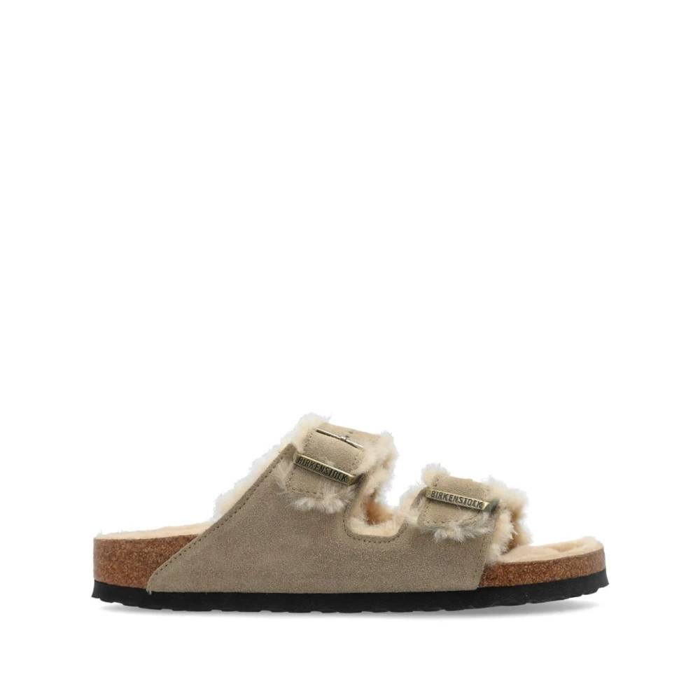 Birkenstock Arizona Shearling Ruskindlæder - Sko - Dame - Brun - 38 EU - Læder