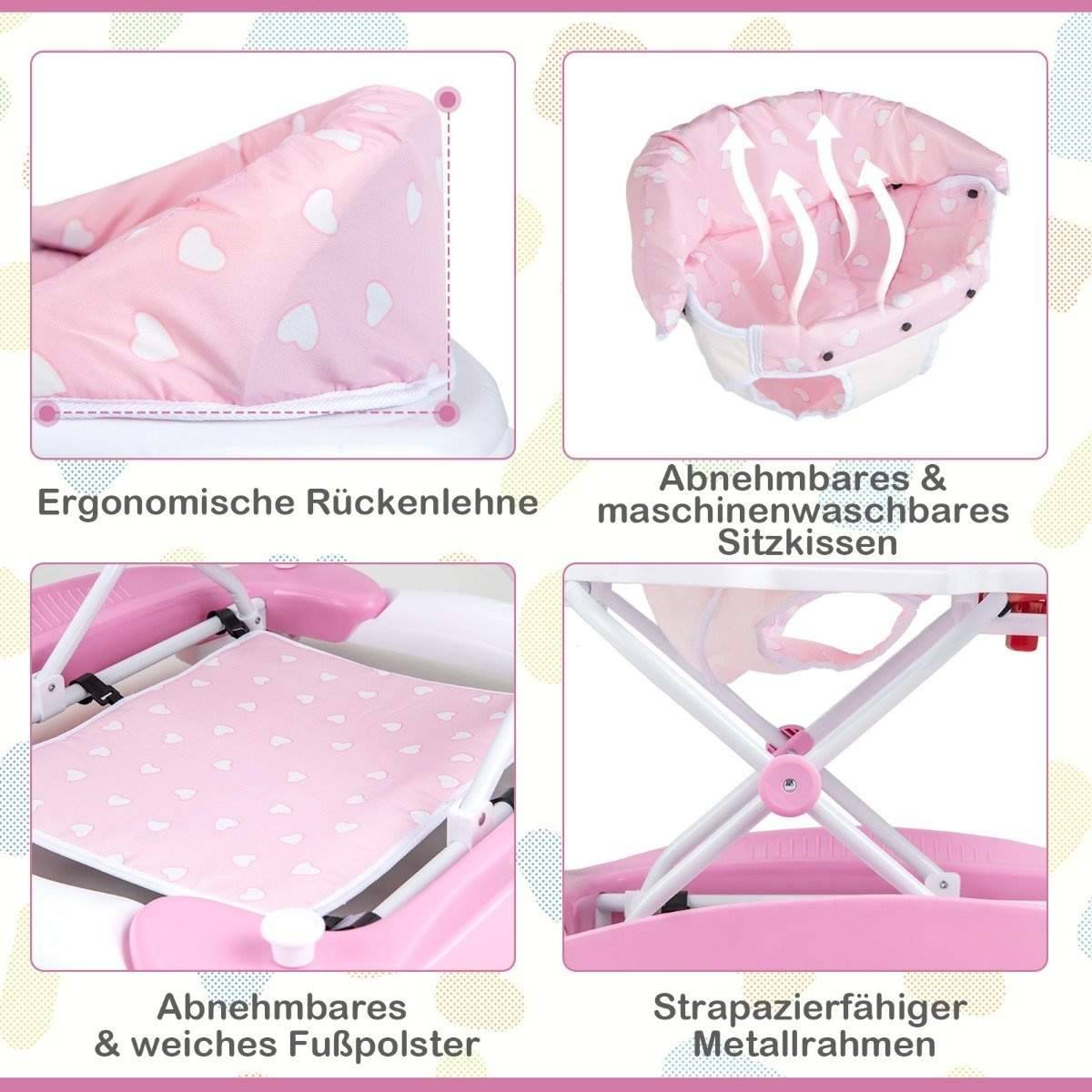 Baby Walker 6-i-1 med justerbar höjd och musikbricka