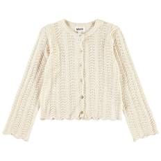 Molo Gigi Knitted Cardigan Sand Melange 122/128 cm  Beige  122/128 cm  kvinna