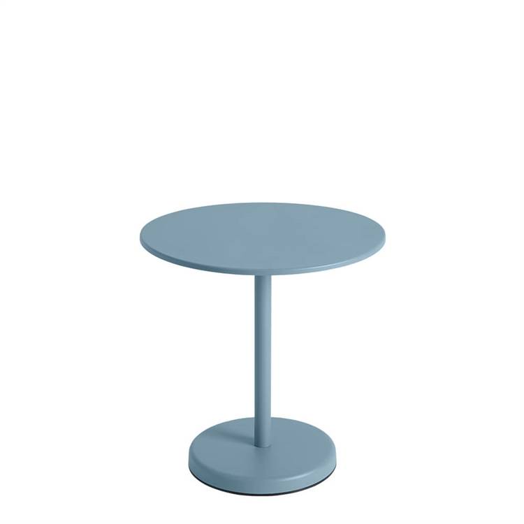 Muuto Cafe Trädgårdsbord Linjärt stål Pale Blue  Ø70 cm