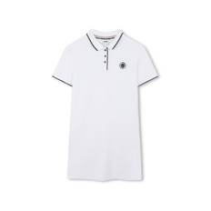BOSS för pojkar. J52133 Vit poloklänning (10años= 138cm), Casual, Bomull, Kort ärm, barnmode (10años= 138cm)