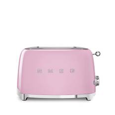 Smeg - rostfri brödrost med logotypplakett - unisex - rostfritt stål - one size - Rosa