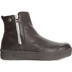 Canada Snow Women's Mount Baker Leather Boots Reflective Zip Black, 37