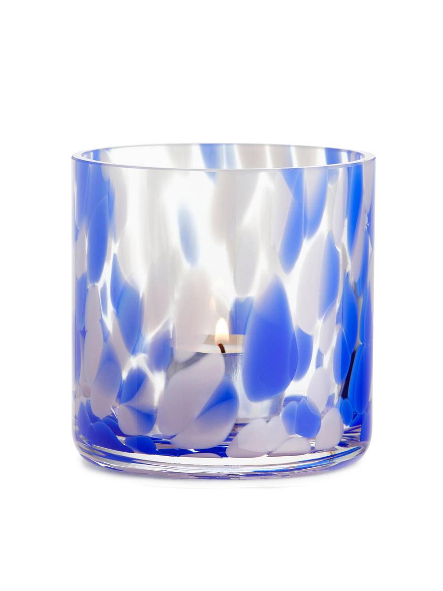 ARKET Värmeljushållare I Glas 9 Cm -Blå, NOSIZE