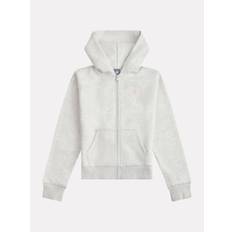 New Balance New Balance Grey Small Girls Brush Back Logo Zip Hoodie