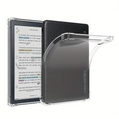 TEMU Kobo Libra Colour & Libra 2 N418 E-reader Case, 7-inch Soft Polyurethane Cover With Reinforced Corners, Clear Back Shell For Kobo Libra Colour 2024 & Libra 2 2021 Models