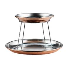 Skaldjursfat koppar/förtennad med ställning 24 och 36 diameter cm