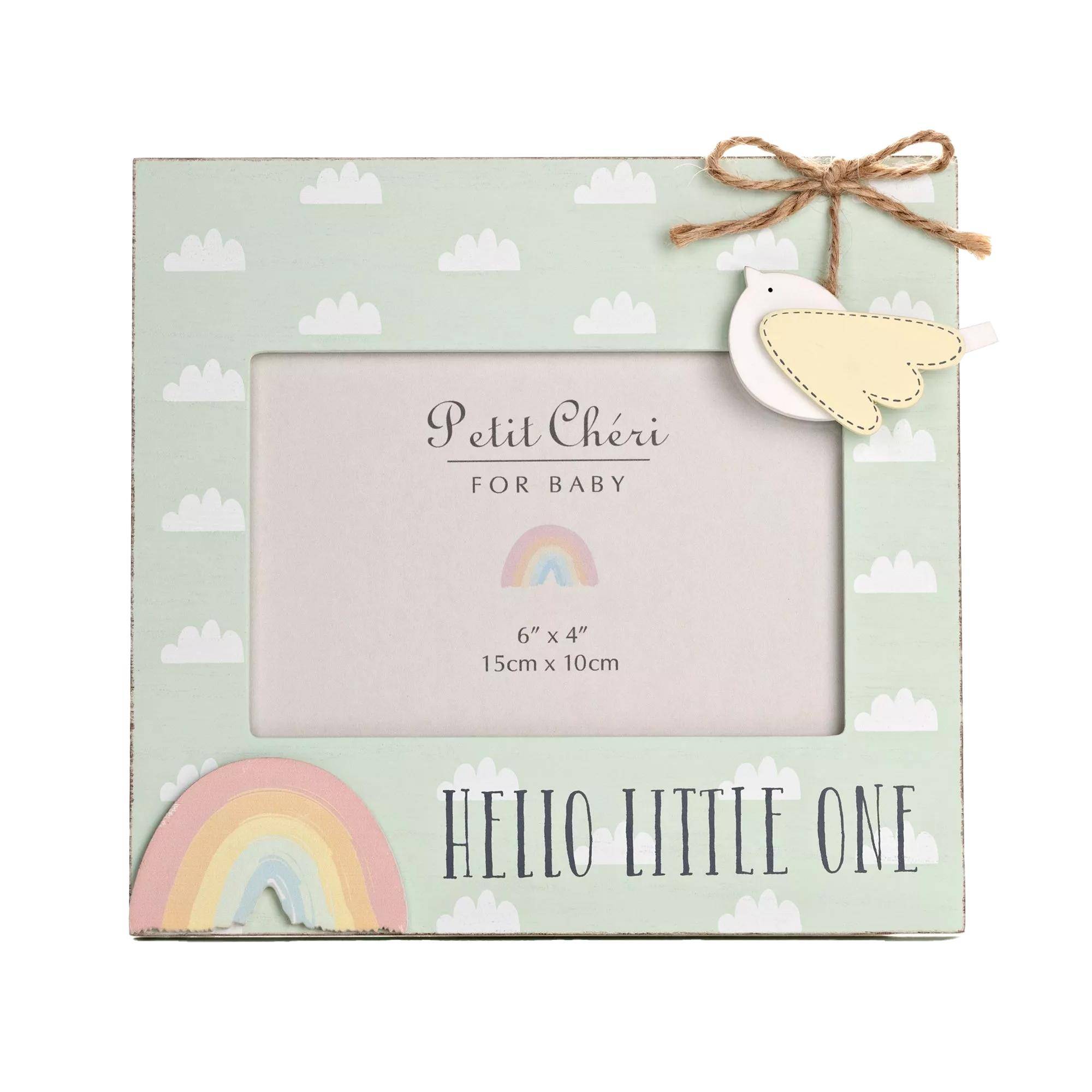Celebrations Petit Cheri Hello Little One Bird Photo Frame One Size grön