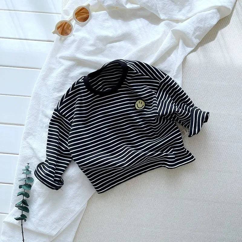 Mini Fashion™ - Lämplig för varje årstid - Långärmad tröja Svart - Vit / 110 (3-4 år) | Pedagogiska Träleksaker