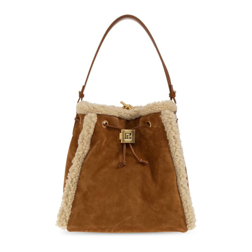 Balmain Læderrygsæk - Tasker - Dame - Brun - ONE SIZE - Læder