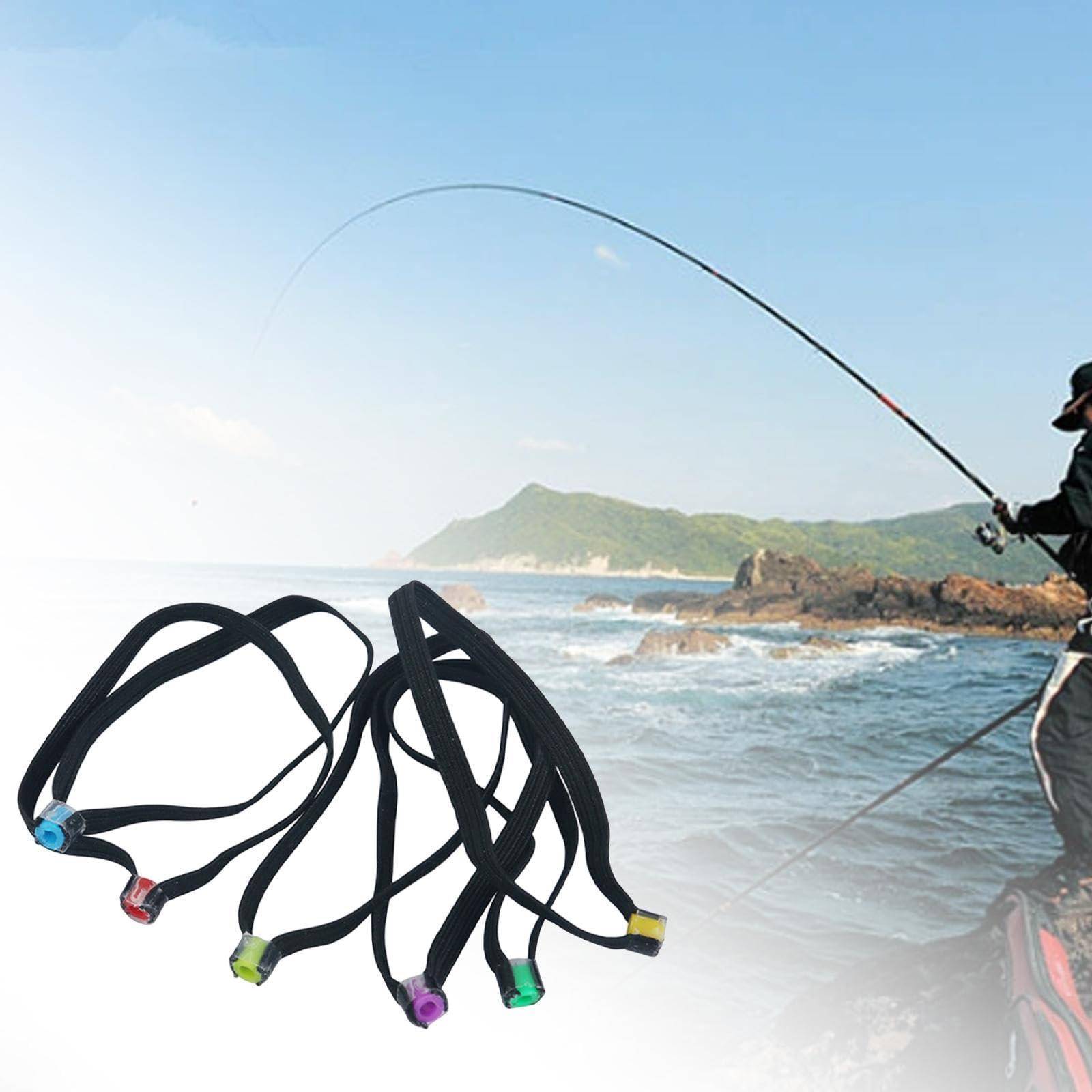 6 st Tippet Spolhållare Fiske Tippetringar Gadget Bärbar Trädare Elastisk Fiskelina Ögla för Utomhusaktiviteter black