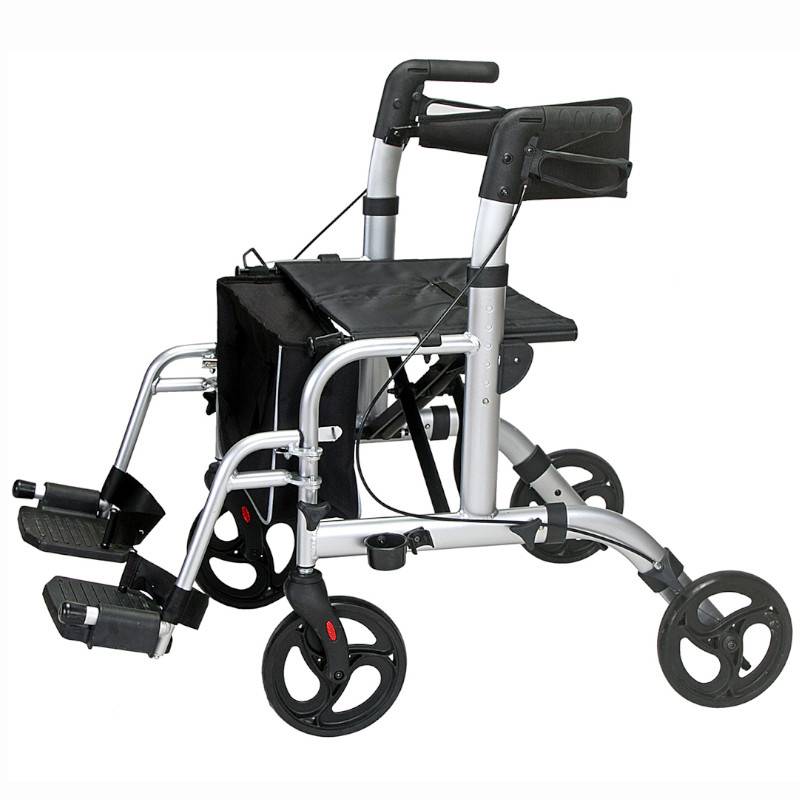 Rollator og Kørestol 2 i 1
