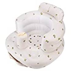 Uppbl?sbar Babysits, Fashionabel PVC S?t Uppbl?sbar Babystol, Multifunktionell Uppbl?sbar Baby-PVC-ryggskydd Badrumssoffa L?rande ?ta Middagsstol(#1)