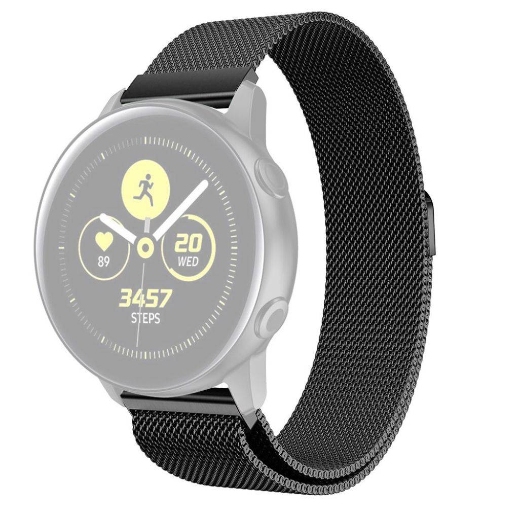 Garmin Vivomove HR/Vivoactive 3 Music etc. Milanesiskt klockarmband - Svart
