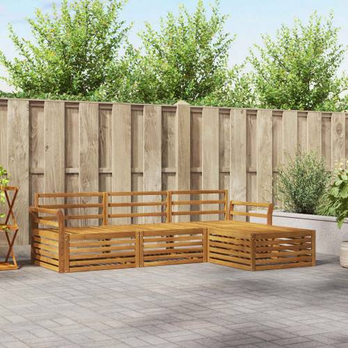 Utomhussoffset 4 pcs Naturfärg