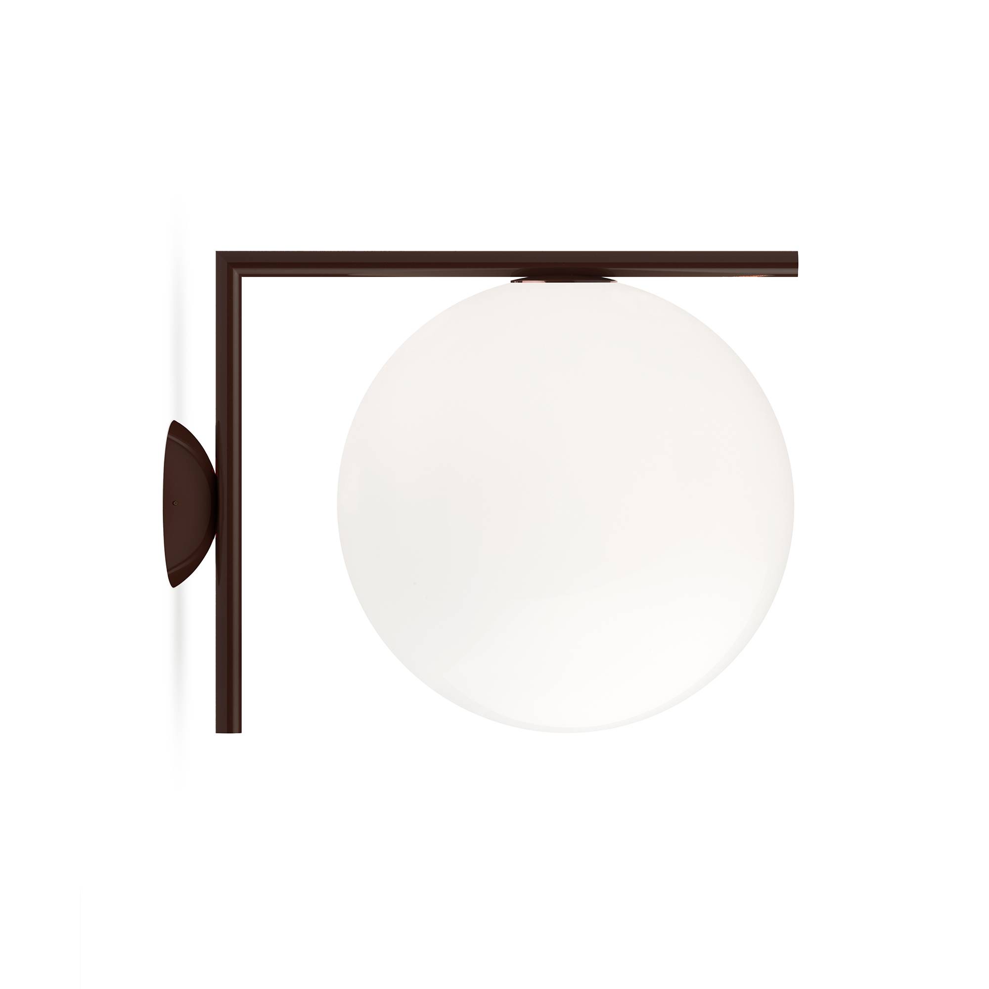 Flos - IC Lights Ceiling/Wall 2 Outdoor/Indoor Deep Brown, Deep Brown - Vägglampor utomhus - Michael Anastassiades - Brun - Glas/Metall
