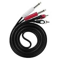 1/4 Till 1/4 Ljudkabel, Dual Color 2PCS 6,35 Till Audio Connector Kabel Ljudkablar för Högtalare 1/4 Högtalarkabel 6,35 Mm 1/4'' Tum Jack Plug för KTV (2M)