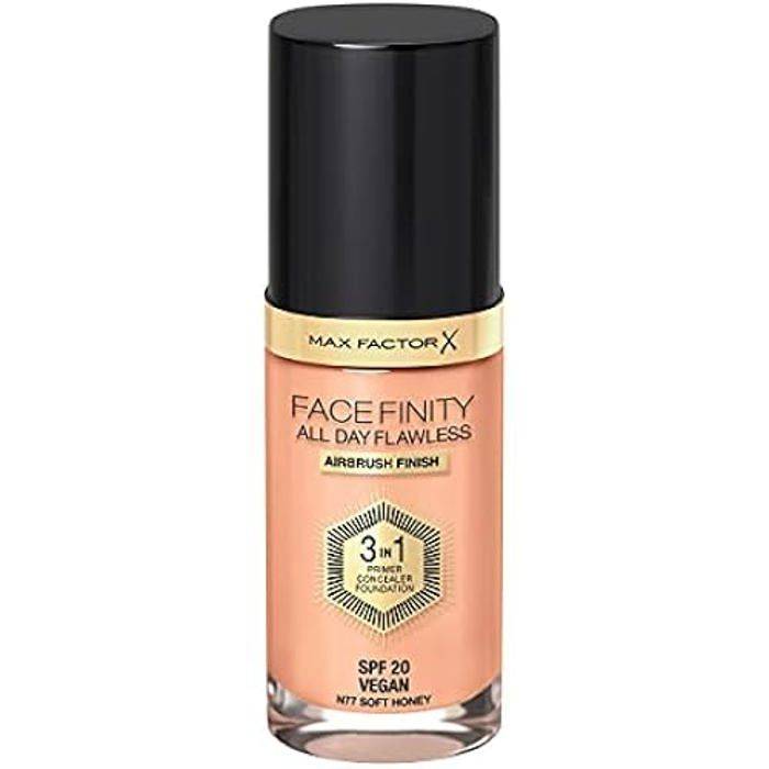 Fond de teint - Max Factor - Facefinity 3In1 - Teinte Soft Honey Tono 77 - SPF 20 - Résistant à la brillance
