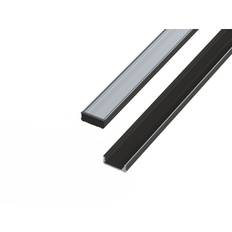 Aluminiumprofil till LED-list 2m 6x16mm – Svart