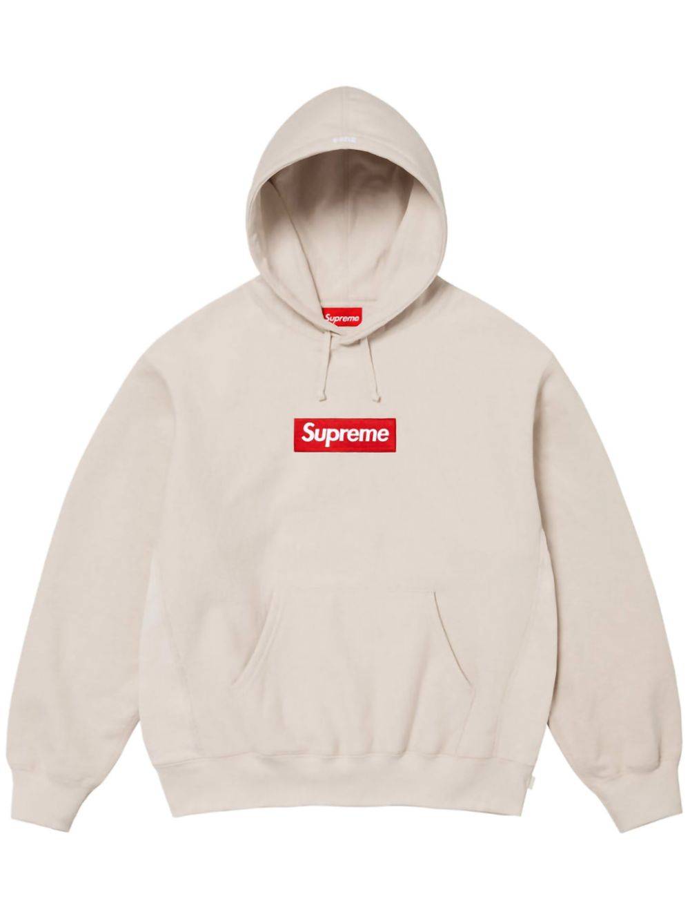 Supreme - hoodie med logotyp - unisex - bomull - XL - Neutral