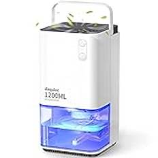 EasyAcc® Energisnål Avfuktare 1200ml, Tyst Avfuktare Bärbar Miljövänlig Astmavänlig Elektrisk Automatisk Avfrostning Låg Elkostnad för Sovrum Källare