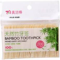 200 st / påse engångs trä tandenstokers dental naturlig bambu tandpetare för hem restaurang tandpetare verktyg hotellprodukter