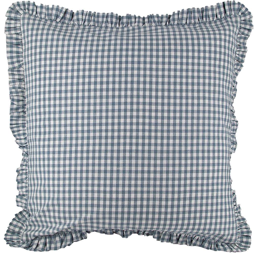 Kudde Cara Bomull - Blå-Grå - 50x50 Med Innerkudde