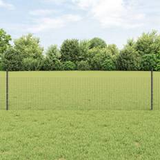 Hönsnät Stängsel Set Set om 2 Grå Galvaniserad metall