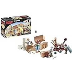 PLAYMOBIL Asterix 71268 Numerobis und die Schlacht um den Palast, funktionierendes Katapult der Römer, Obelix, Numerobis, Idefix und 3 romische Soldaten, Spielzeug für Kinder ab 5 Jahren
