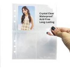 A5 clear pp trading gaming card photo sleeves pp material refills 4 pockets folder sleeve for ring binders file folder