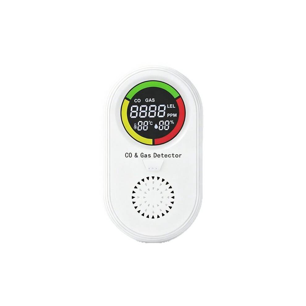 US Plug,Natural Gas&Carbon Monoxide Detector,Plug-in Carbon Monoxide,Temperature and Humidity,Methane, CO Detector Alarm