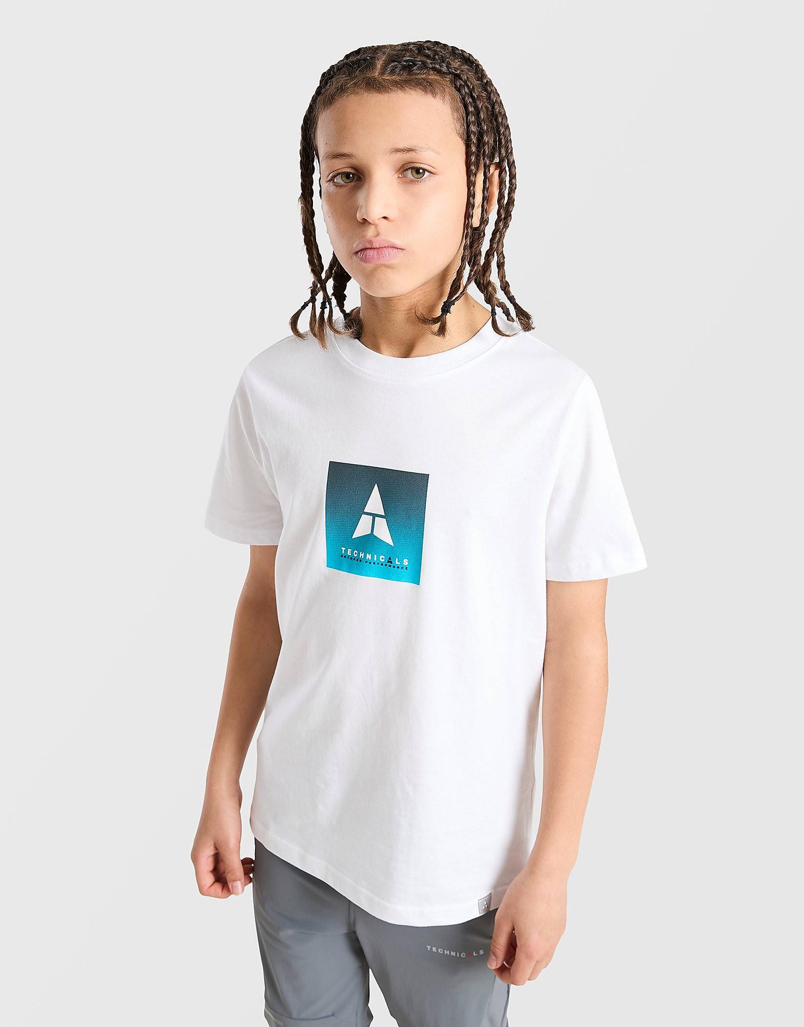 Technicals Lotus Box T-Shirt Junior, vit - 11-12Y