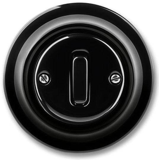 Dimmer - Tryckknapp svart porslin - ABB Decento