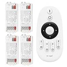 LIGHTEU®, Milight Miboxer 2 i 1 LED Strip Controller (WiFi+2.4G) dubbel vit och enkelfärg, Tuya Smart Amazon Alexa och Google hem röststyrning bluetooth 4.2, 4x E2-WR + FUT007